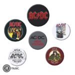 AC/DC Badge Knappar 6-Pack 1