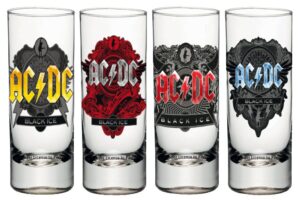 AC/DC Shotglas 4-Pack Black Ice 1