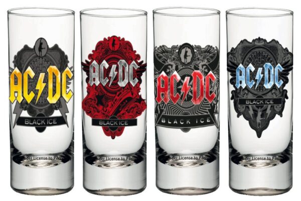 AC/DC Shotglas 4-Pack Black Ice 1