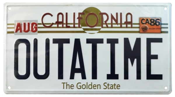 BACK TO THE FUTURE - Outatime Number Plate Replica 2