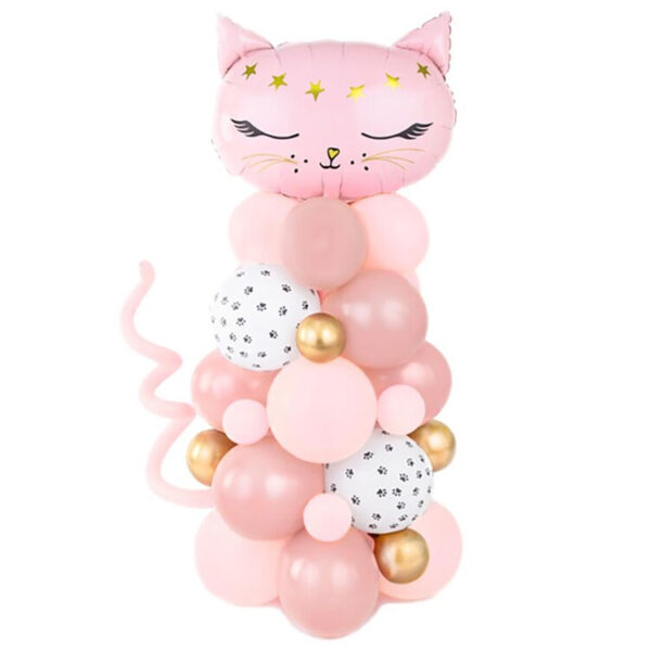 Ballongbukett Rosa Katt 1