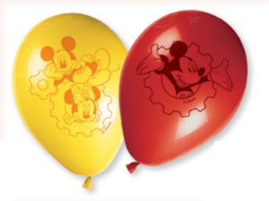 Ballonger Musse Pigg röda och gula 8-pack 1