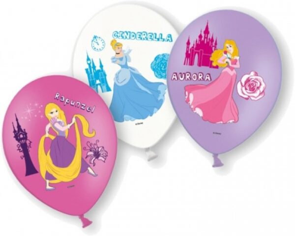 Ballonger prinsessor färgtryck 6-pack 1