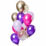 Ballonger Purple Posh mix 33 cm 12-pack 1