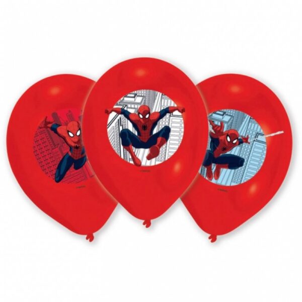 Ballonger Spindelmannen röda med färgtryck 6-pack 1