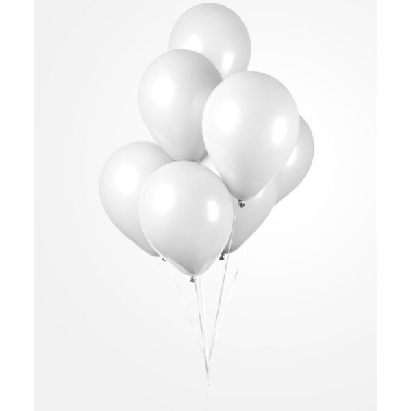 Ballonger Vit 30 cm 10-pack 2