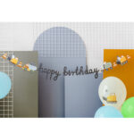 Banderoll "Happy Birthday" Byggfordon 2m 4