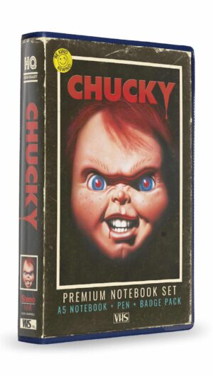 CHUCKY - VHS SET (anteckningsbok, knapp och penna) 1