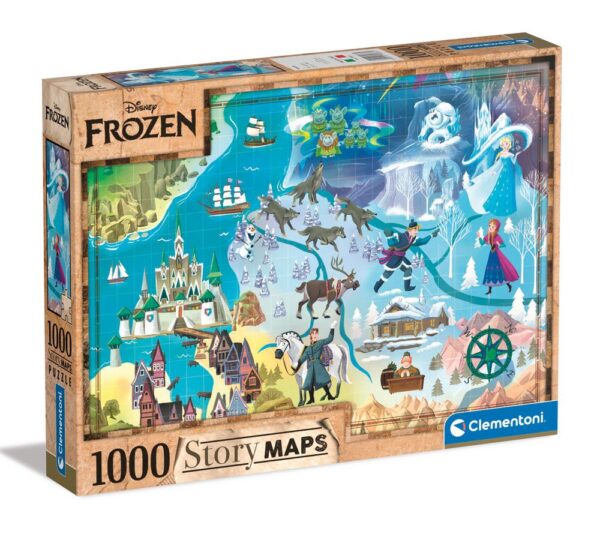 Disney Story Maps Frozen Pussel 1000-bitar 1