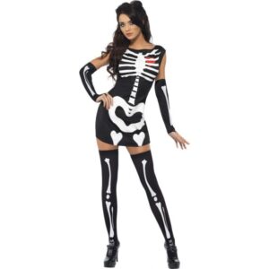 Fever Sexig Skelett-kostym 1
