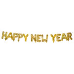 FOLIEBALLONG GULD TEXT HAPPY NEW YEAR 1