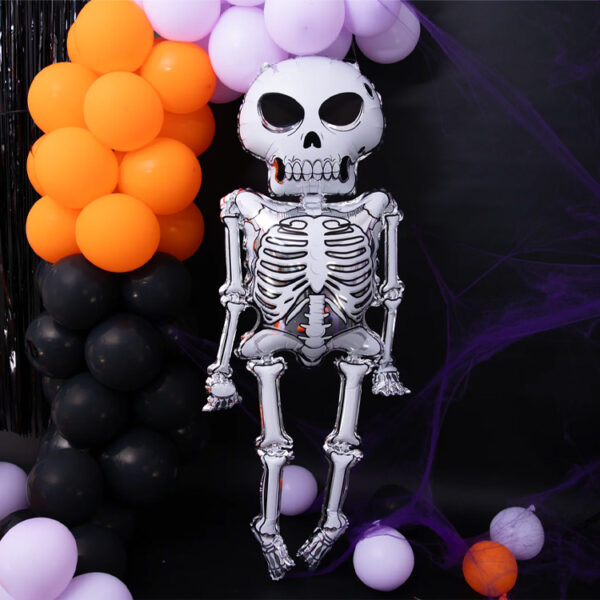 Folieballong Halloweenskelett 86x158cm 2