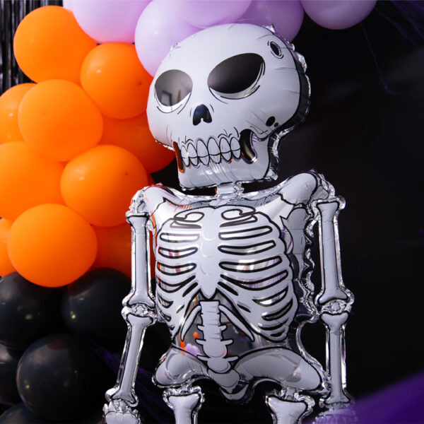 Folieballong Halloweenskelett 86x158cm 3