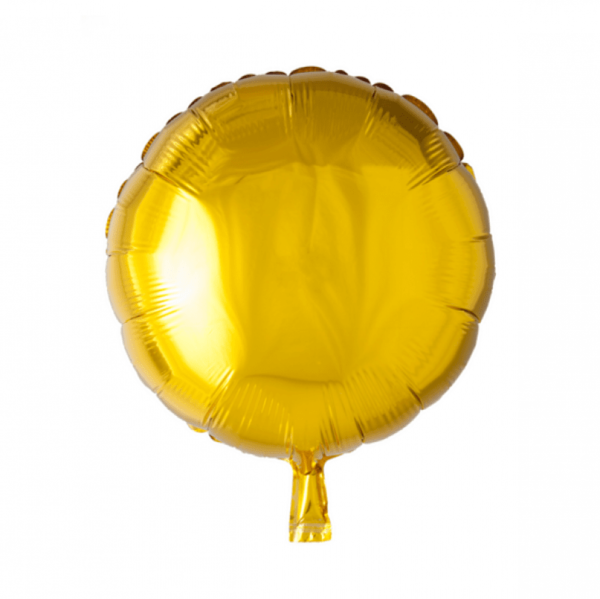 Folieballong rund guld - 46 cm 1