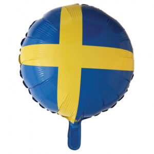 Folieballong Svenska Flaggan 46 cm 1