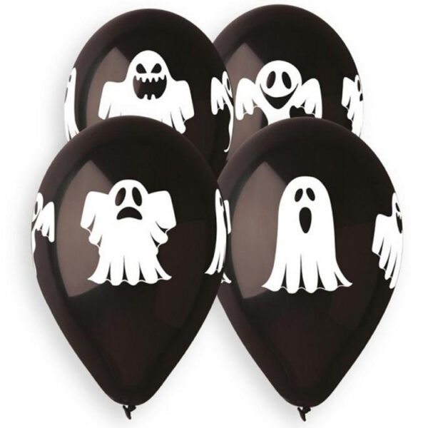 Halloweenballonger Spöke 33cm 5-pack 1