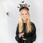 Halloweendiadem/Hårband "BOO" Svart 2