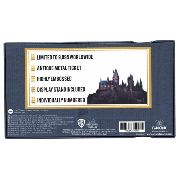 Harry Potter Replica Hogwarts Train Ticket - Limited Edition 4