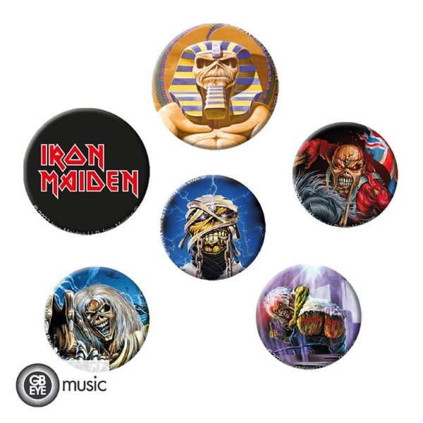 IRON MAIDEN Badge Knapar 6-Pack 1