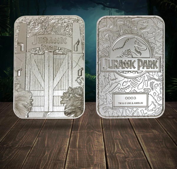 JURASSIC PARK - Entrance Gates - Silver Plated Collector Ticket 2