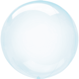 Kristallklar klotrund mindre ballong - blå 1