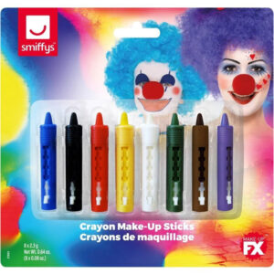 Maskeradsmink Kritor Olika Färger 8-pack 1