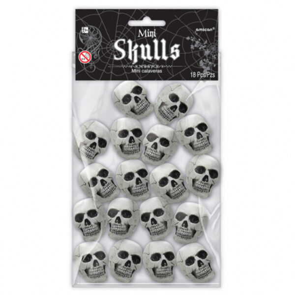 Mini Skallar Trick Or Treat Plast 5 x 2.54 cm 18-pack 1