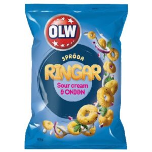 OLW Ringar Sourcream & Onion 85g 1