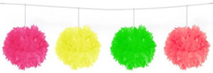 Pompom Girlang neon 3 m 1