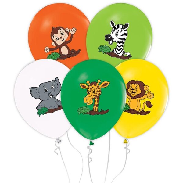 Safaridjur Ballonger 5-pack 2