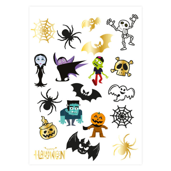 Tatueringar Halloweenmonster 19-pack 1