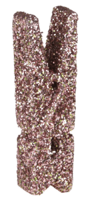 Tvättklämmor mini glitter-roseguld 12-pack 1