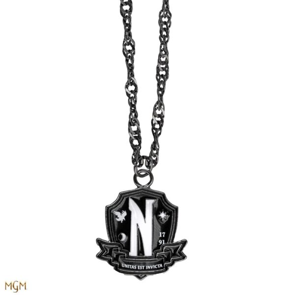 Wednesday Necklace with Pendant Nevermore Academy Black 2